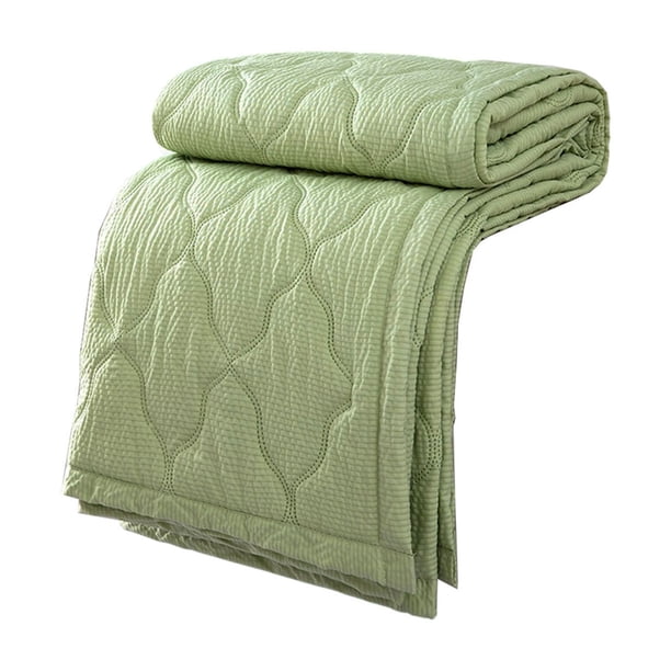 Manta de tiro, manta de tiro para sofá, edredón de aire acondicionado de verano, edredón de verano de seda de hielo de sensación fresca, edredón de helado fino, edredón de verano de algodón lavable
