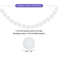 thumbnail image 2 of Uxcell 4Pcs Felt Ball Garland White Pom Pom Garland Handing Balls 8.2 Feet Long 24 Balls for Christmas, 2 of 6