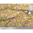 thumbnail image 2 of Soimoi Rayon Crepe Fabric Leaves,Floral & Lemon Vegetable Print Sewing Fabric Yard 46 Inch Wide, 2 of 3