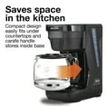 thumbnail image 4 of Proctor Silex Front Fill 12-Cup Programmable Drip Coffee Maker Machine with Glass Coffee Pot, Cafetera, Black, 4 of 9