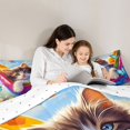 thumbnail image 5 of Homewish Kawaii Cat Kitten Full Size Comforter Sets,Colorful Daisy Floral Bedding Comforter Set,Dreamy Blue Butterflies Bedding Sets For Girls Kids,Microfiber Bedroom Decor Reversible,3pcs, 5 of 8