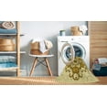 thumbnail image 2 of Ahgly Company Machine Washable Indoor Square Transitional Dark Golden Rod Brown Area Rugs, 6' Square, 2 of 7