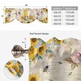 thumbnail image 6 of Sunflower Bee Tie Up Valance Curtains for Windows, Kitchen Curtains Window Treatments, Summer Gnomes Hydrangea Floral Short Window Shades Valances for Bedroom Bathroom Cafe 42"x18", 6 of 8
