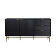 thumbnail image 4 of Credenza Relan Brooklyn Negro Diseño Acanalado, 4 of 8