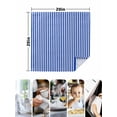 thumbnail image 4 of Navy Blue Stripe Cloth Napkins Set of 8 Reusable Dinner Napkins, Modern White Vertical Striped Geometric Cocktail Napkin Washable Table Napkins for Wedding/Holiday Party/Baby Shower 20"x20", 4 of 7