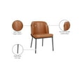 thumbnail image 2 of Meridian Furniture Jagger Cognac Vegan Leather Dining Chair (Set of 2), 2 of 8