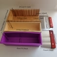 thumbnail image 2 of 5Pcs Soap Making Kit with 44oz Silicone Loaf Soap Mold and Wooden Box, Stainless Steel Wavy & Straight Slicer, Soap Cutting Board and Handmade Soap Tools for Homemade Craft Soap Making Supplies, 2 of 11