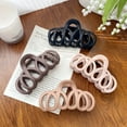 thumbnail image 5 of Frosted Hollow Hair Claw Bow Hair Clip Crab Elegant Hairpin Women Barrette Solid Headband Simple Korean Fashion Hair Accessories, 5 of 10