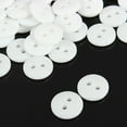 thumbnail image 4 of Ruanlalo 100 Pcs Button Assorted Candy Color Round DIY Crafts Children's Manual Button for Clothes #13 White, 4 of 6