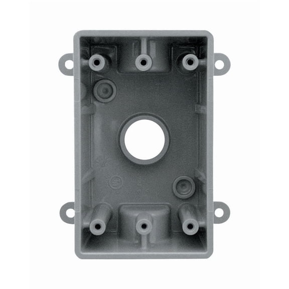 Sigma Electric 14110 Plastic Rectangle 1 Gang Box Cover Gray