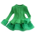 thumbnail image 1 of Odeerbi Vestido de Niña Suéter Otoño Invierno Algodón Vestido de Punto Color Sólido Manga Larga Vestido de Punto Malla Vestido de Tul, 1 of 3