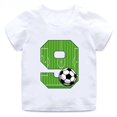 thumbnail image 3 of Camiseta de algodón con estampado de números de fútbol para niños y niñas, divertida camiseta de dibujos animados para cumpleaños de 1, 2, 3, 4, 5, 6, 7, 8 y 9 años, 3 of 5