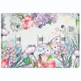 thumbnail image 1 of Metal Light Switch Plate Cover Mystical Floral Butterfly Garden Sketch FLW116, 1 of 13