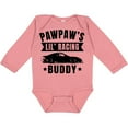 thumbnail image 3 of Inktastic Pawpaw's Lil' Racing Buddy with Car Silhouette Boys or Girls Long Sleeve Baby Bodysuit, 3 of 5