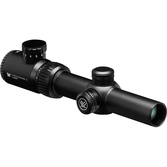 Vortex Optics Crossfire II 1-4x24mm Riflescope w/ V-Brite Reticle, Black (CF2-31037), 30mm Tube