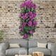 thumbnail image 5 of Ramo de rosas falsas, decoración de pared de cesta colgante de flores artificiales, enredadera de flores falsas, decoración del hogar flores, púrpura, 5 of 6