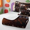 thumbnail image 4 of Erosebridal Western Cowhide Twin Quilt Set,Cow Pattern Twin Coverlet Set,2 Pieces,1 Bedspread and 1 Pillowcase, 4 of 7
