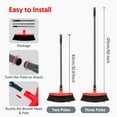 thumbnail image 5 of SUGARDAY Push Broom Indoor Outdoor Scrub Brush Set 47'' Adjustable Long Handle Plastic Broom for Floors, Red, 5 of 9