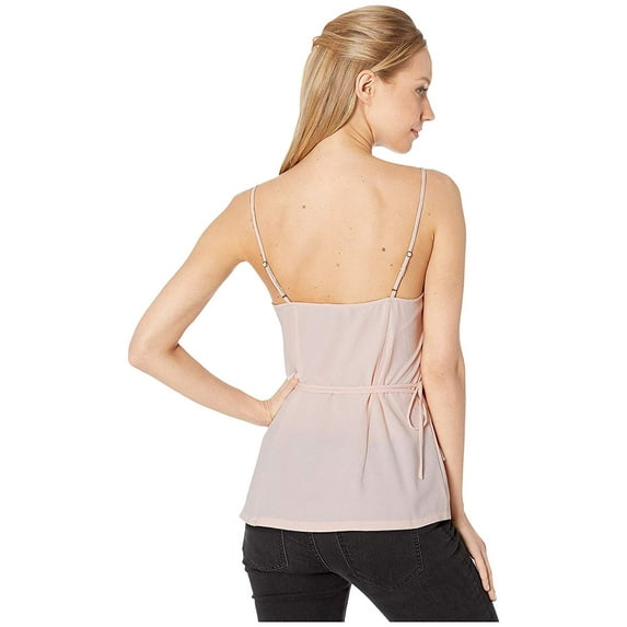 1.STATE Spaghetti Strap Wrap Front Cami with Lace Pink Blush