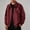 Red, variant on Men's Snap Button Flight Jacket Vintage Oxford Cloth Windbreaker Workwear Zip Pockets Loose Fit Casual Coat for Daily Commute Street