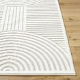 thumbnail image 2 of Hauteloom Deron Living Room, Bedroom Machine Washable Area Rug - Contemporary - Off White, Light Gray - 3'3" x 5', 2 of 6