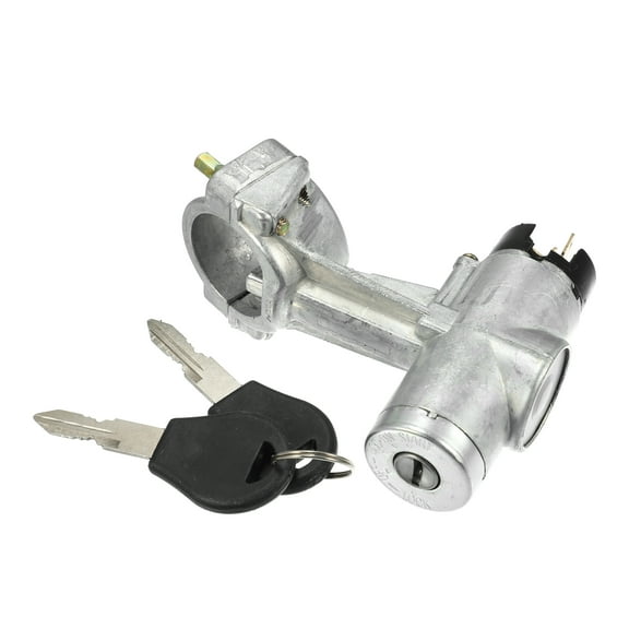 Unique Bargains 1 Set Ignition Switch Cylinder Lock Assembly for Nissan 720 1980-1983 Silver Tone