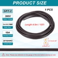 thumbnail image 2 of Uxcell Cable Cubierto de 15 pies 18/2, Cordón de lámpara SPT-2 de 300V, Cable electrónico flexible aislado y resistente al calor, Marrón, 2 of 7