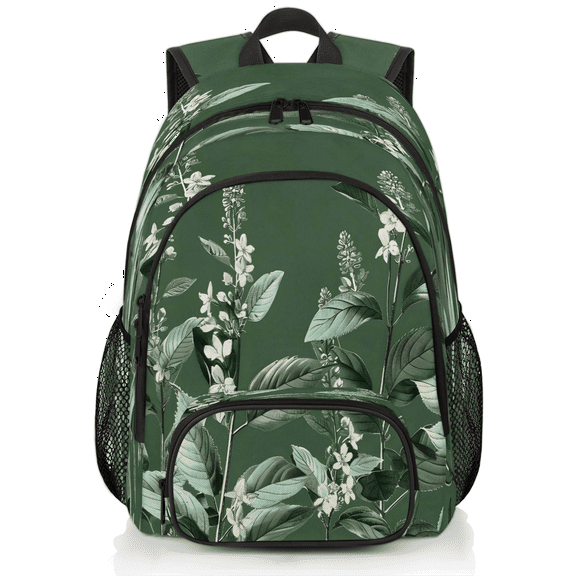 Herdesigns Leaf Spring Leaves Laptop Backpack for Women Men, 18.3 Inch Large Computer Backpacks Fashion Teacher Nurse Bag Casual Daypack for Work Travel