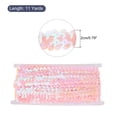 thumbnail image 2 of Unique Bargains 11 Yards 0.8 Inch Elastic Sequins Trim 2 Row Flat Sequin Strip Sequins Fabric Ribbon for Sewing Pink, 2 of 5