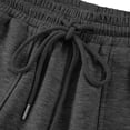 thumbnail image 6 of Usloyux Women's Drawstring Cargo Pants Wide Leg with Pockets Elastic Waisted Casual Solid Streetwear Lounge Long Pants for Vacation Travel, Dark Gray XL, 6 of 8