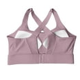 thumbnail image 5 of Ashirexll Front Adjustable Straps Sports Bras for Women Plus Size High Impact Wirefree Comfort No Bounce Support Workout Running Bra Purple 4XL, 5 of 5