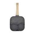 thumbnail image 1 of 4 Hole Frying Pan, Black Omelet Pan Heat Resistant With Handle For Kitchen For Gas And Induction Cooker Black, 1 of 8