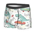 thumbnail image 2 of Balery Music Lover Dinosaur Men's Boxer Briefs, Soft and Breathable Cotton Underwear with nylon Waistband-Large, 2 of 9