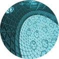thumbnail image 1 of Ahgly Company Machine Washable Indoor Round Transitional Blue Diamond Blue Area Rugs, 8' Round, 1 of 7
