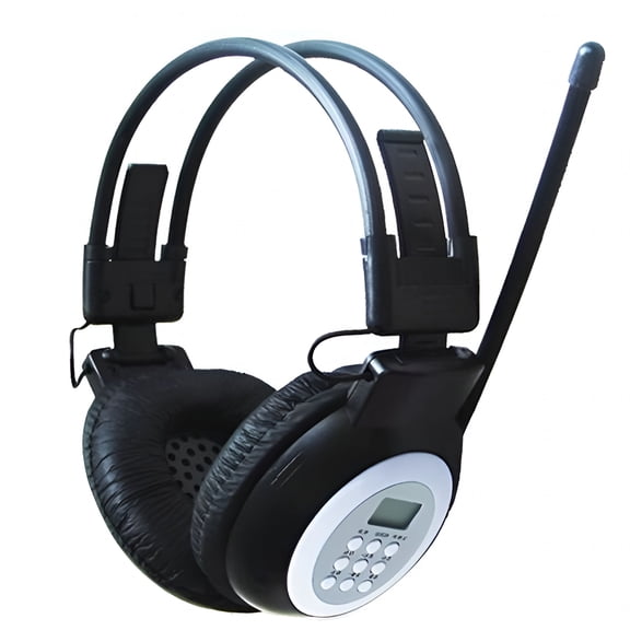 GJX Portable Personal Fm Radio Headphones Ear Muffs with Best Reception,Wireless Headset with Radio Built in for Walking,Jogging,Daily Works Powered by 2 Aa Batteries (Not Included)