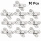 thumbnail image 2 of 10 Pack 360° Rotating Door Hinges - Stainless Steel Hidden Furniture Hinges Silver Finish, 2 of 3