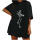 thumbnail image 1 of Moda mujer damas hombros caídos mangas sueltas manga corta Top pulóver Tops Pompotops  hfajkhk125958, 1 of 9