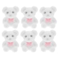 thumbnail image 2 of 6 minianimales de peluche flocados en miniatura, ideales para decorar bolsos, tartas de cumpleaños, San Valentín, bodas y fiestas, color blanco, 2 of 7