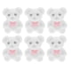 thumbnail image 2 of 6 minianimales de peluche flocados en miniatura, ideales para decorar bolsos, tartas de cumpleaños, San Valentín, bodas y fiestas, color blanco, 2 of 7