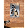 thumbnail image 6 of Snowman with Light Retro Aluminum Sign, 12x16 Inches, Cozy Christmas Lighting Decor for Winter Lovers, Perfect for Living Rooms and Holiday Spaces, 6 of 8