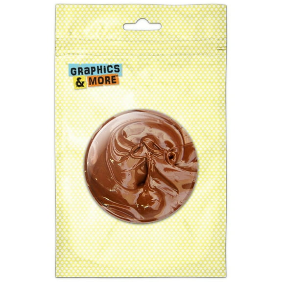 Chocolate Melted Chocoholic Pinback Button Pin Badge