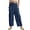 Blue, variant on LILLUSORY Women‘s Linen Wide Leg Pants 2023 Casual Loose Lightweigt Beach Palazzo Harem Pants