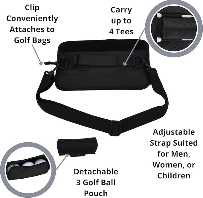 Mini Golf Club Bag Lightweight Portable for 5 Clubs, Adjustable Shoulder Strap, Compact Golf Accessories for Men Women