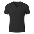 thumbnail image 4 of Athletic T-Shirts for Men Short Sleeve V Neck Workout Tshirts Shirts Mens Casual Stretchy Slim V Neck Basic Tees Tops Fathers Gifts, 4 of 6