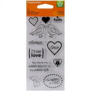 Fiskars 102820-1001 Clear Rubber Stamp, Sweetheart, 3 by 6-Inch