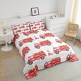 thumbnail image 4 of Erosebridal Cartoon Car Bedding King Comforter Set, Fire Fighter Down Comforter, Fireman Car Decor, Reversible 3pcs, 4 of 8