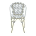 thumbnail image 3 of Portia Aluminum and PE Wicker Star-like Woven Pattern Patio Chairs, Set of 2, Gray, 3 of 9