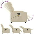 thumbnail image 6 of vidaXL Electric Massage Recliner Chair Cream Fabric, 6 of 9