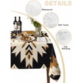 thumbnail image 5 of Southwestern Aztec Rectangle Tablecloth, Retro National Style Brown Abstract Waterproof & StainResistant Tablecloth, Washable Oil-proof Table Cover for Dining/Party/Wedding/Camping/Buffet 60x102 In, 5 of 9