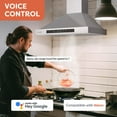 thumbnail image 4 of CIARRA Smart Range Hood 30 inch with Voice Control, Compatible with Alexa/Google Home/Smart Life Assistant with Carbon Filter Kit CAS308W75-003, 4 of 8